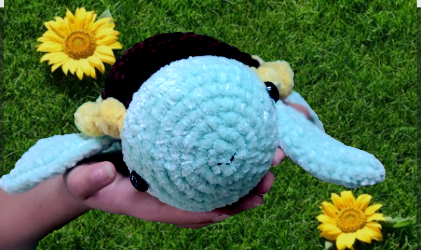 Handcrafted Jumbo Sunflower Turtle