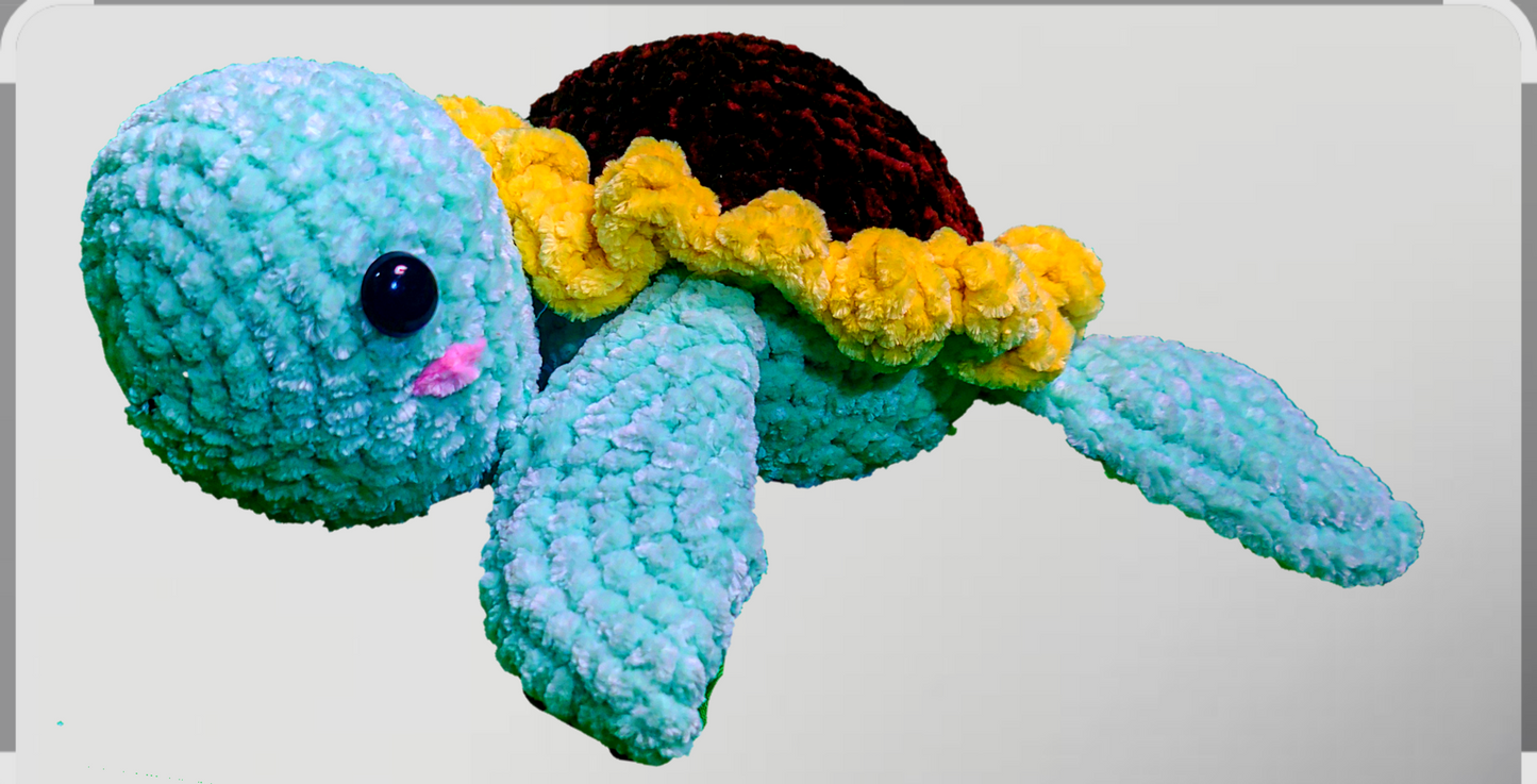 Handcrafted Jumbo Sunflower Turtle