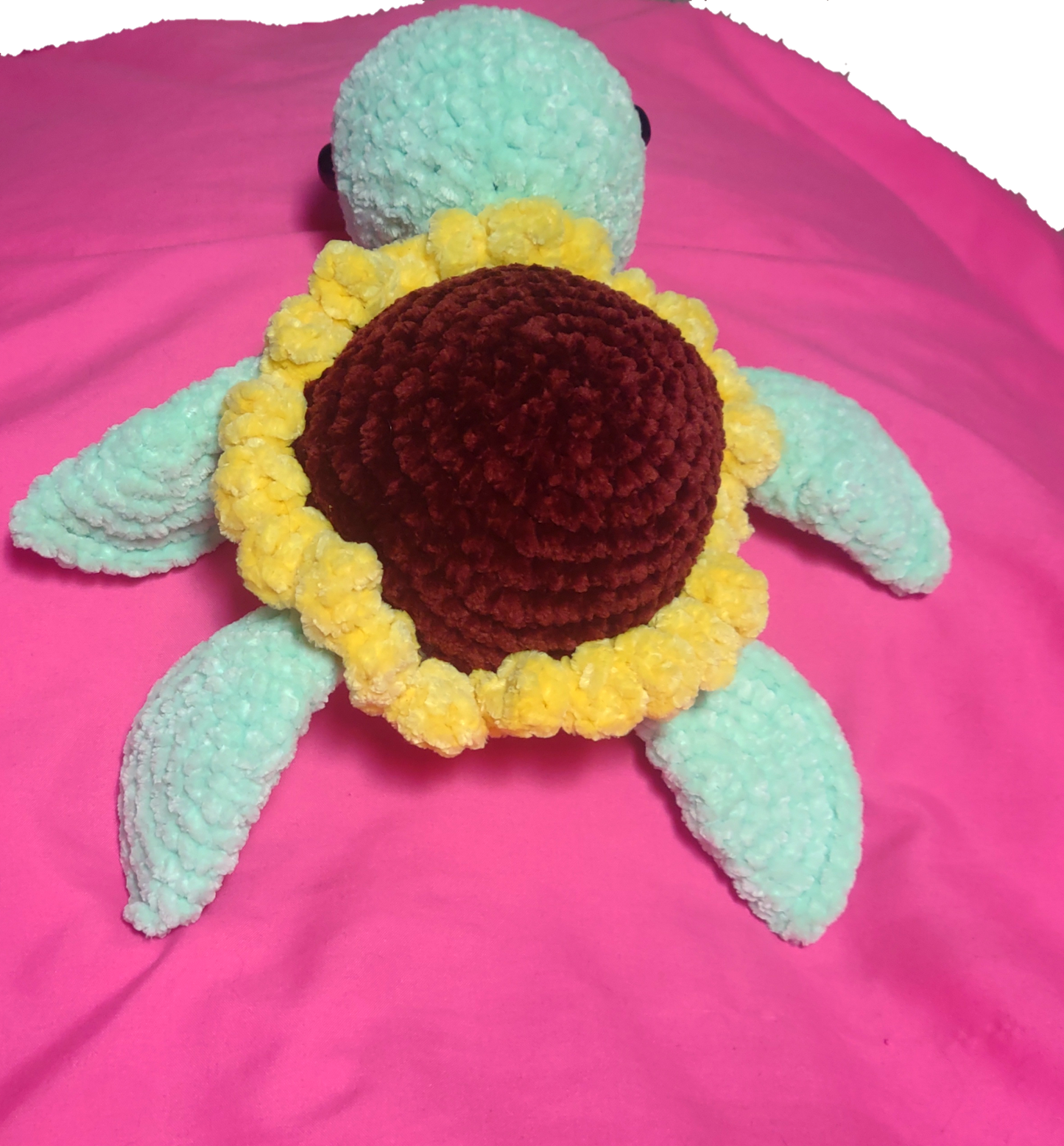 Handcrafted Jumbo Sunflower Turtle